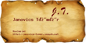 Janovics Tömör névjegykártya